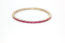 Flexible Bracelet with Lab Created Rubies